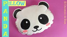 Cojín Oso Panda, Panda Pillow, Decoración Oso Panda, Manualidades Kawaii