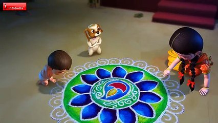 தீபாவளி Deepavali Song | Tamil Rhymes for Children | Infobells