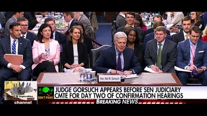 Supreme Court Judge Neil Gorsuch ponders The Hitchhikers Guide to the Galaxy with Senator