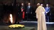 Pope Francis kissing the hands of David Rockefeller, Henry Kissinger and John Rothschild