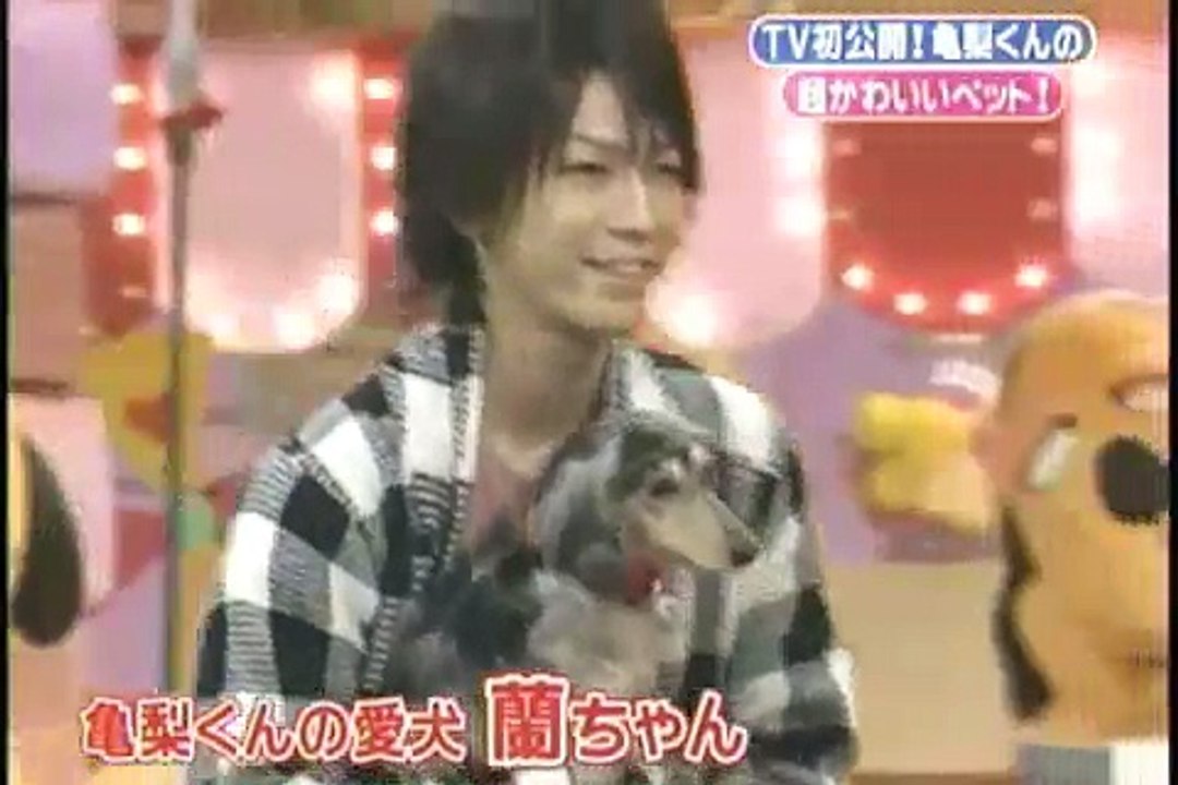 Kamenashi Kazuya and his dog(Ran) on Shimura Zoo