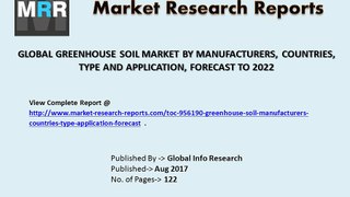 2017-2022 Global Greenhouse Soil Market by Revenue, Size, Trend Application and Industry Development