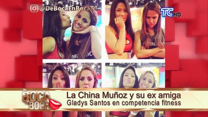 La China Muñoz y su ex amiga Gladys Santos en competencia fitness