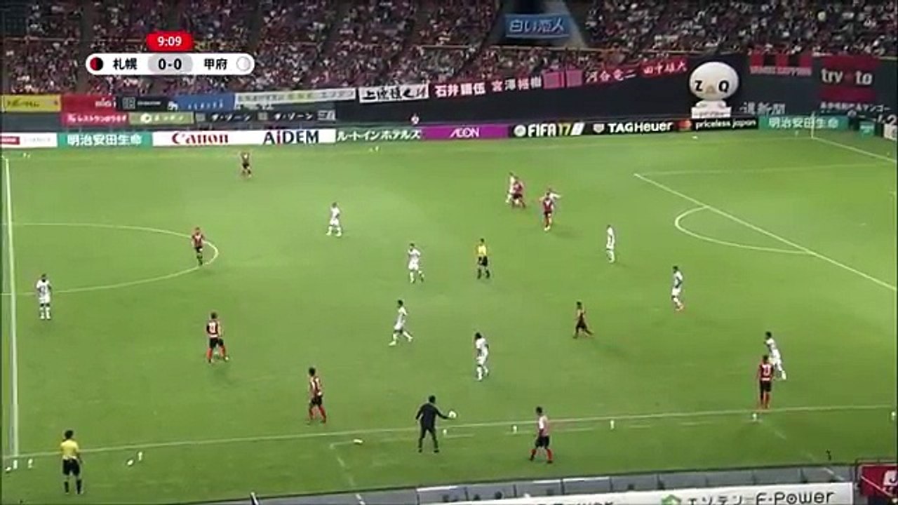 Consadole Sapporo 1:0 Kofu (Japanese J League. 13 August 2017)