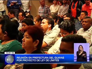 Reunión en Prefectura del Guayas por Proyecto de Ley de Límites