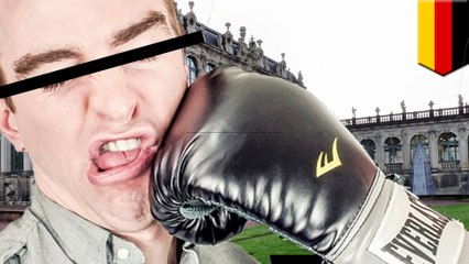 Drunk American gets ass kicked after doing Nazi salute in Germany