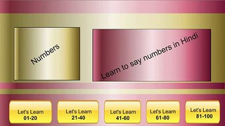 Learn To Say Numbers-21-40