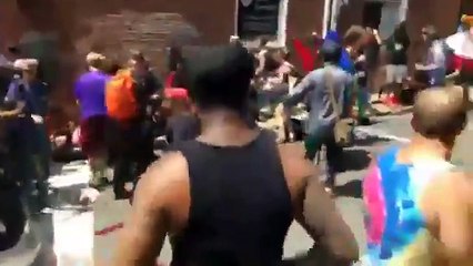 Driver Rams Into Line Of Cars And Protesters #UniteTheRight #Charlottesville