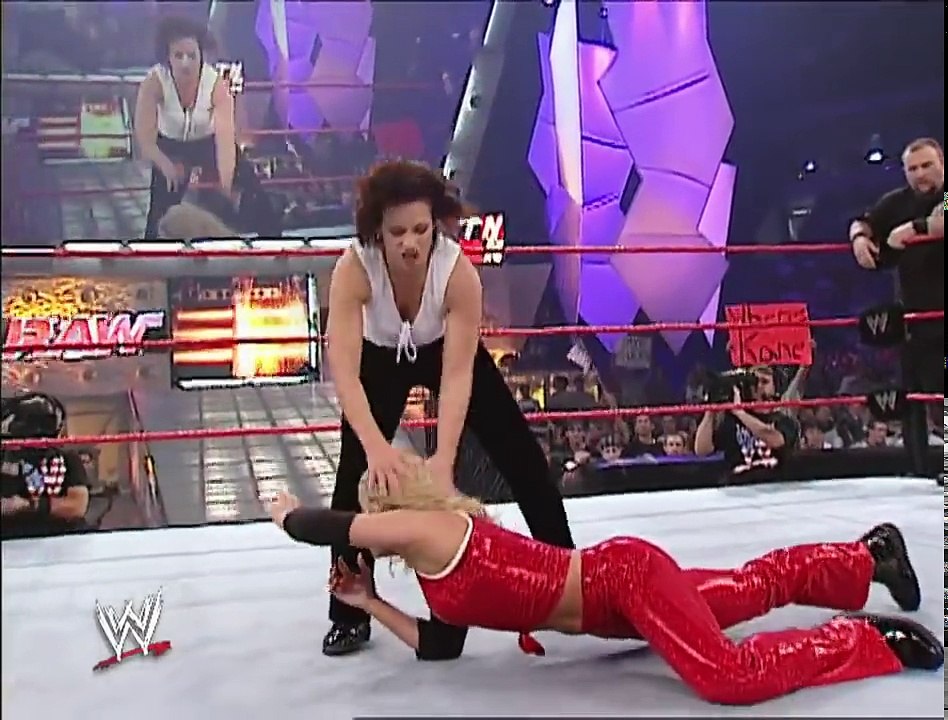 Trish Stratus & Bubba Ray vs Molly Holly & Chris Nowinski (1st Intergender Table Match)