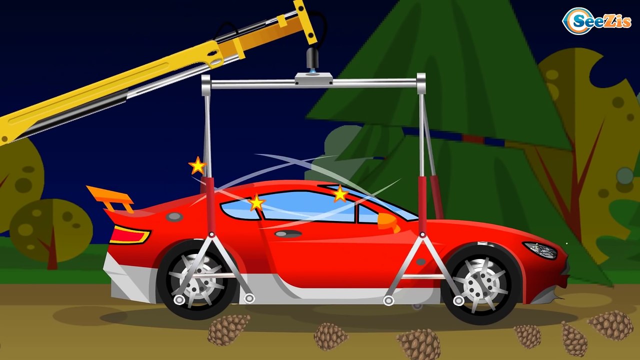 La Voiture de course Rouge et Dépanneuse pour bébés - Dessin animé français - Voitures Pour Enfants