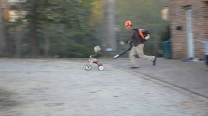 How To Use A Leaf Blower To Ride A Tricycle