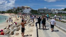 Surfing The Fence St Maarten Maho Beach Sxm Near Sunset