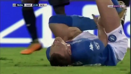 Nice Double Red Card - Napoli vs Nice 2-0 - 16.08.2017