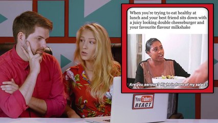 YOUTUBERS REACT TO RIGHT IN FRONT OF MY SALAD MEMES