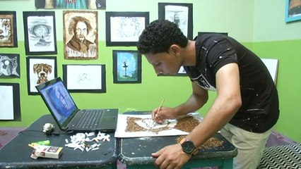 Tobacco And Gunpowder Make This Egyptian Artist’s Portraits