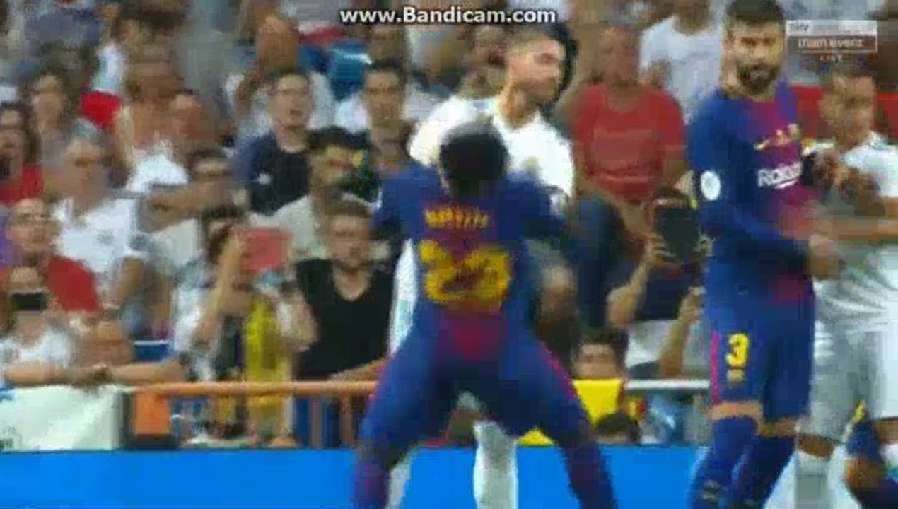 Sergio Ramos Fight With Samuel Untiti HD - Real Madrid 1-0 Barcelona 16.08.2017
