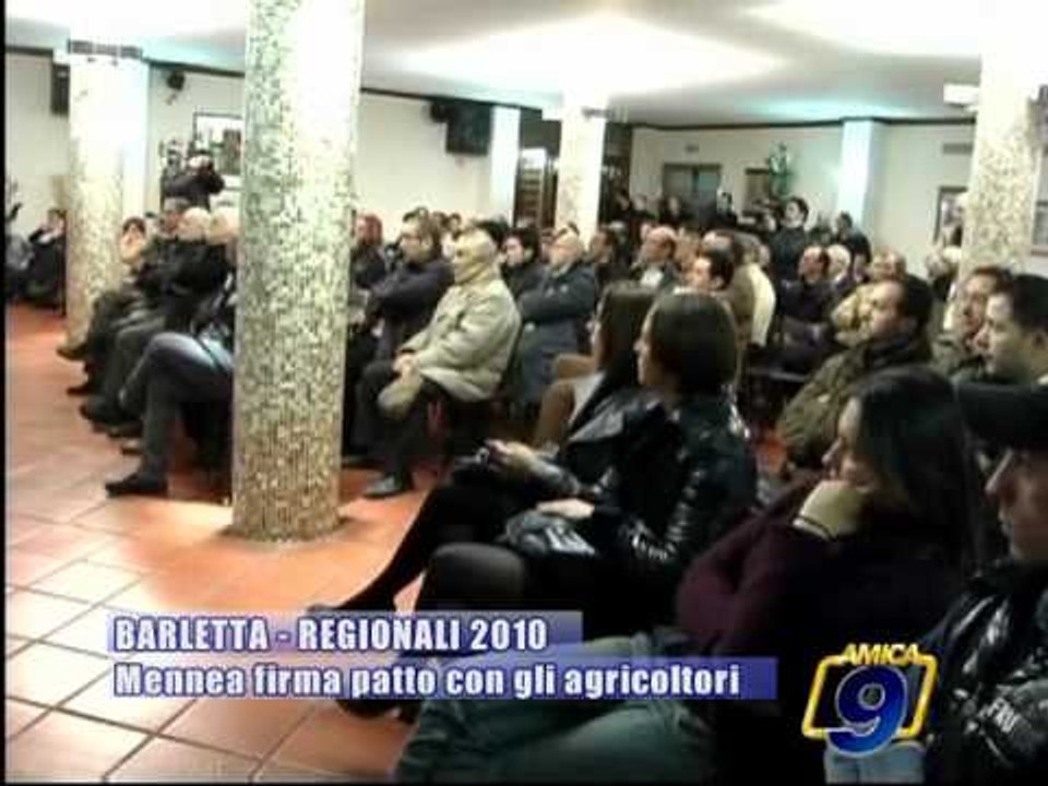 BARLETTA | Regionali 2010 | Mennea firma patto con agricoltori