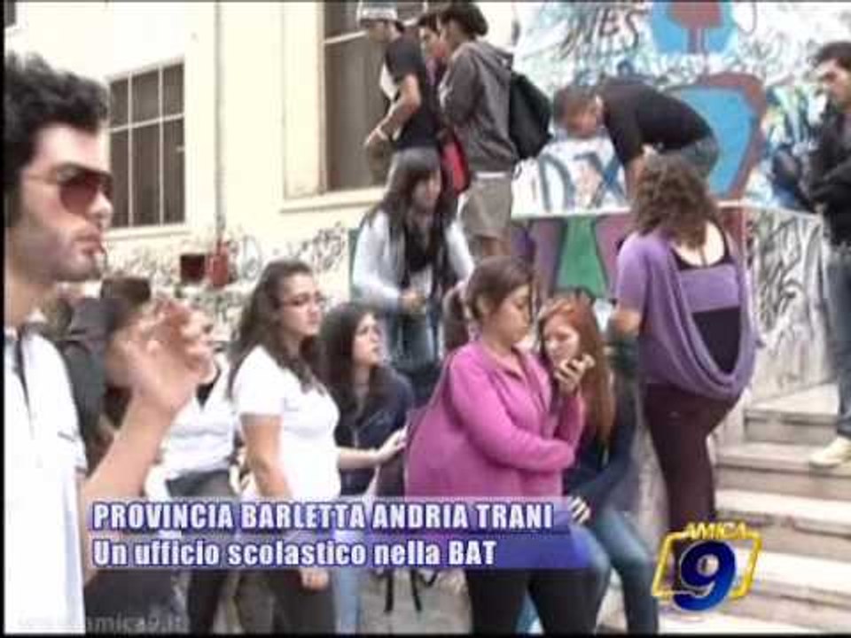 PROVINCIA BAT | Un ufficio scolastico nella nuova provincia