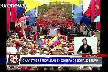 Venezuela: chavistas se movilizan en contra de Donald Trump