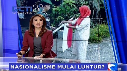 Prajurit TNI Ingatkan Warga Pasang Bendera Merah Putih