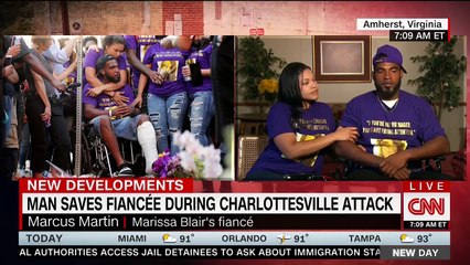 Heroic boyfriend saves the life of girlfriend in Charlottesville