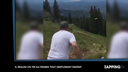 Il réalise un tir au frisbee tout simplement parfait ! (Vidéo)