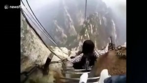 Hikers take on world's most dangerous footpath