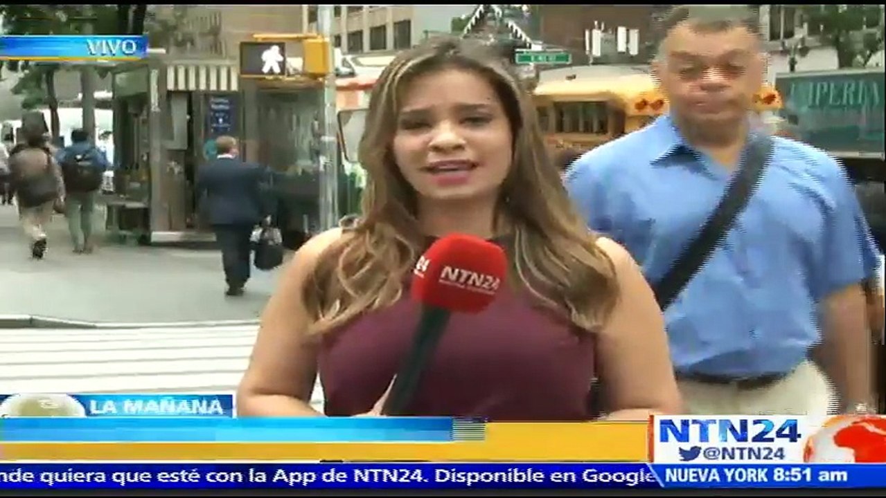 Donald Trump fue recibido en Nueva York con protestas en rechazo a su política antimigrante