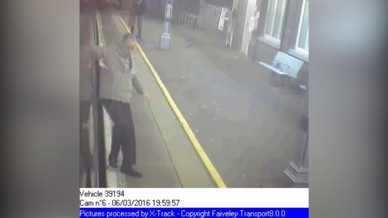 CCTV captures shocking moment rail passengers rescue man who had fallen under train