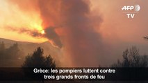 La Grèce lutte contre trois grands fronts de feu