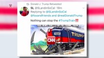 Trump Retweets a 'Trump Train' Hitting CNN, an Alt-Right Troll and a Man Calling Him a 'Fascist'