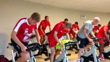Waremme en sueur au spinning