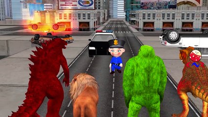 Green Gorilla Godzilla Dinosaur Attack People Goes To Jail Fail Compilation Funny Police L