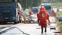 Derrame de ácido nítrico moviliza a equipos de emergencias  en Alemania