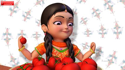 आ हा टमाटर । Hindi Rhymes for Children | Tomato Song | Infobells