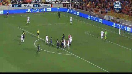 Igor de Camargo  Goal APOEL Nicosia (Cyp) 1-0 (Cze) SK Slavia Praga 15.08.2017