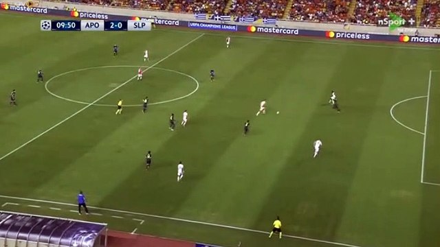 2-0 Efstathios Aloneftis GOAL HD - APOEL (Cyp) 2-0 Slavia Prague (Cze) 15.08.2017