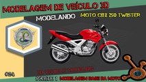 Blender Tutorial Modelagem de Veculo 3D - Modelando Moto CBX 250 Twister parte 1