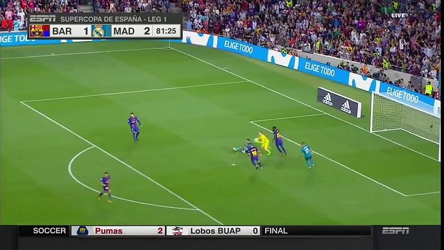 Cristiano Ronaldo RED CARD - Barcelona vs Real Madrid 1-2 – 13 August 2017