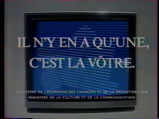 TF1 - Juillet 1987 - Publicités, spot promo "Privatisation de TF1"
