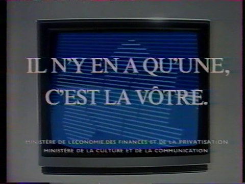TF1 - Juillet 1987 - Publicités, spot promo Privatisation de TF1