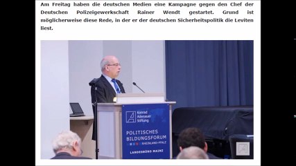 RAINER WENDT - REDE VOR KONRAD ADENAUER STIFTUNG