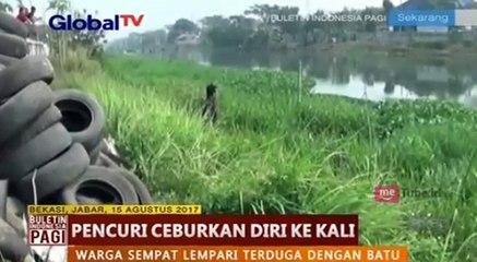 Takut Dihakimi Massa, Pencuri Ini Nekat Nyemplung di Kalimalang