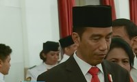 Jelang HUT Ke-72 RI, Jokowi Kukuhkan Paskibraka 2017