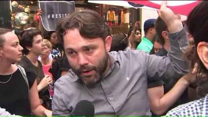 Michael Moore Surprises Broadway Audience by Busing Them to Trump Tower as Protests Continue