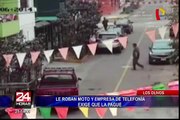 Delincuentes roban moto estacionada en puerta de vivienda en Los Olivos