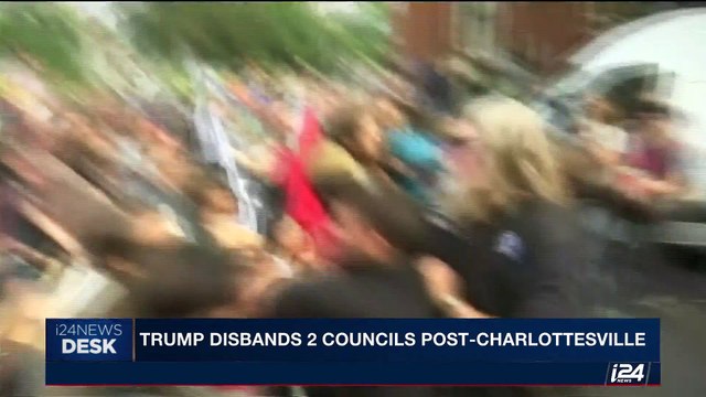 i24NEWS DESK | Trump disbands 2 councils post-Charlottesville | Wednesday, August 16th 2017