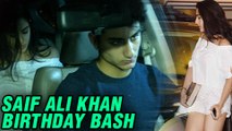 Sexy Sara Ali Khan And Ibrahim Khan Attend Saif Ali Khan's Birthday Party