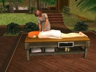 Sims 2 Kasumi un massage bien mériter