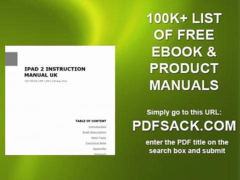 Ipad 2 Instruction Manual Uk
